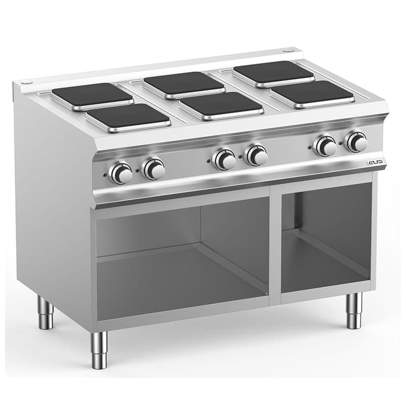 Fourneau électrique 6plaque CARRÉES SUR BAIE LIBRE MBM