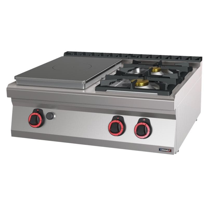 Fourneau gaz Ă poser 2 feux + 1 plaque coup de feu 80 CASSELIN
