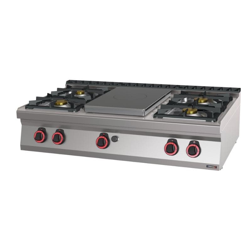 Fourneau gaz Ă poser 4 feux + 1 plaque coup de feu 120 CASSELIN
