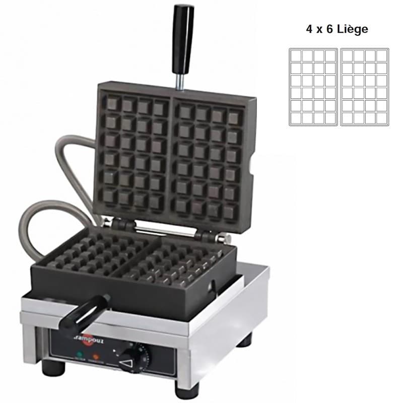 Gaufrier simple ouverture 90° Liège 4x6 Krampouz KRAMPOUZ