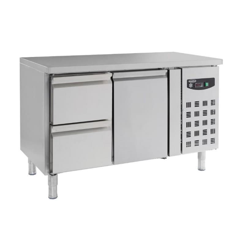 Table frigorifique 1 porte+2 tiroirs prof 700mm COMBISTEEL