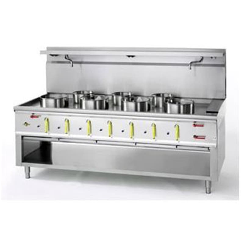 Wok asiatique 5Tiroirs 7Brûleurs Ø290mm et Ø230mm BERTRAND