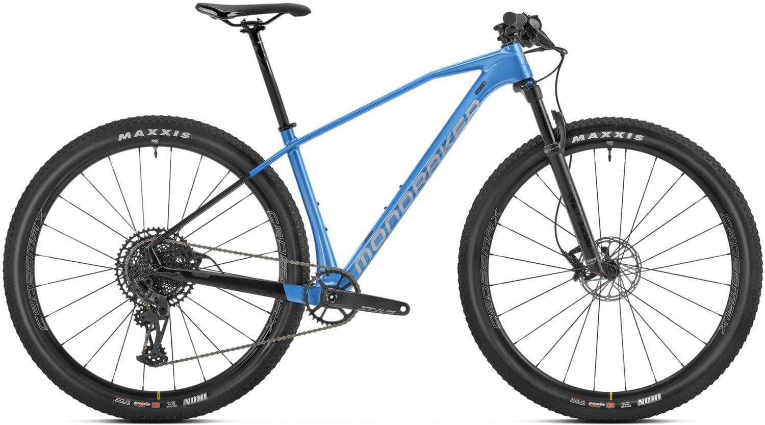 Mondraker Chrono Carbon R Glanzend Blauw Marlin / Mat Carbon / Racing Silver - M