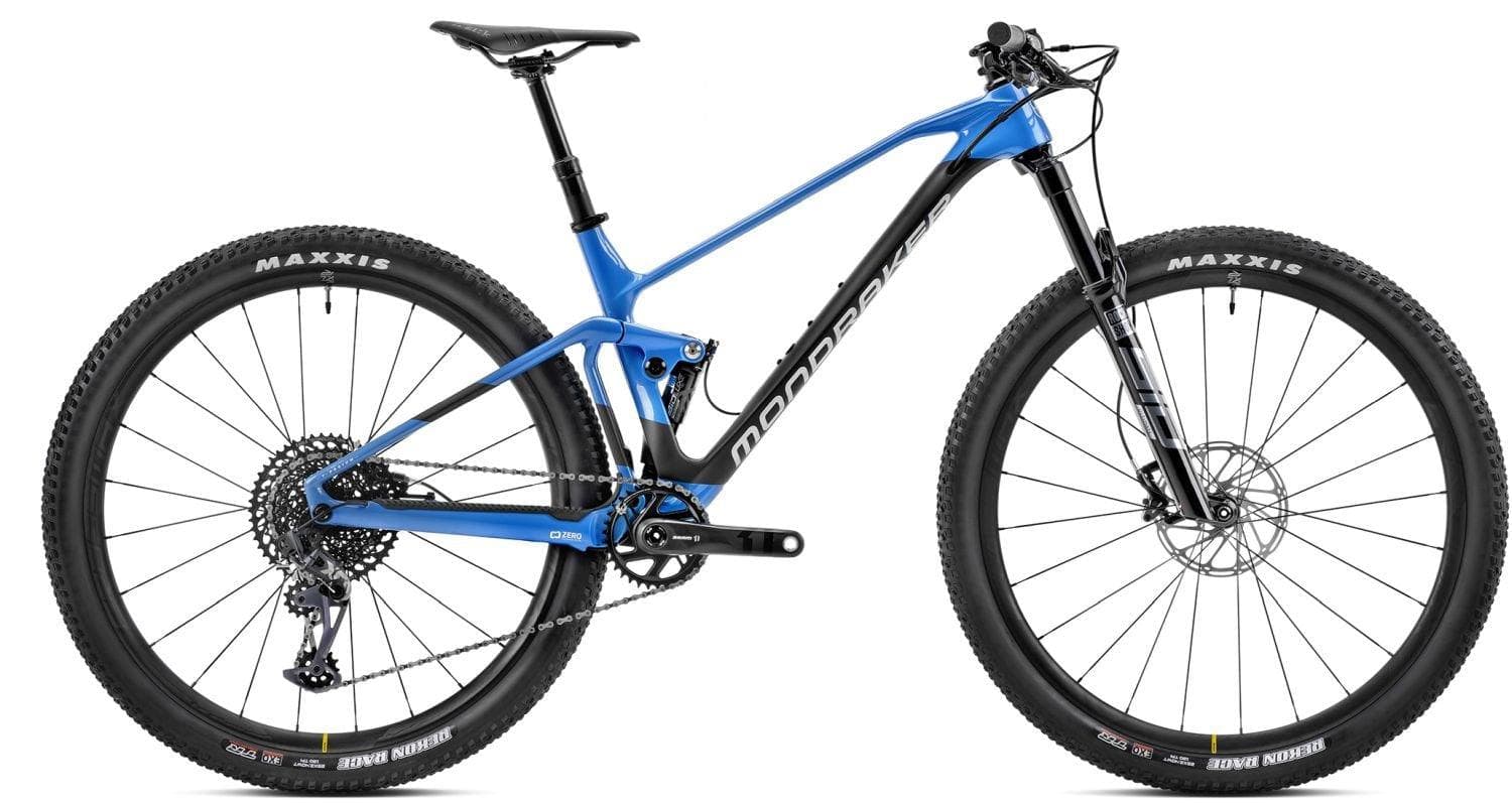 Mondraker F-Podium Carbon DC R Glanzend Marlinblauw / Mat Carbon / Zilver - L