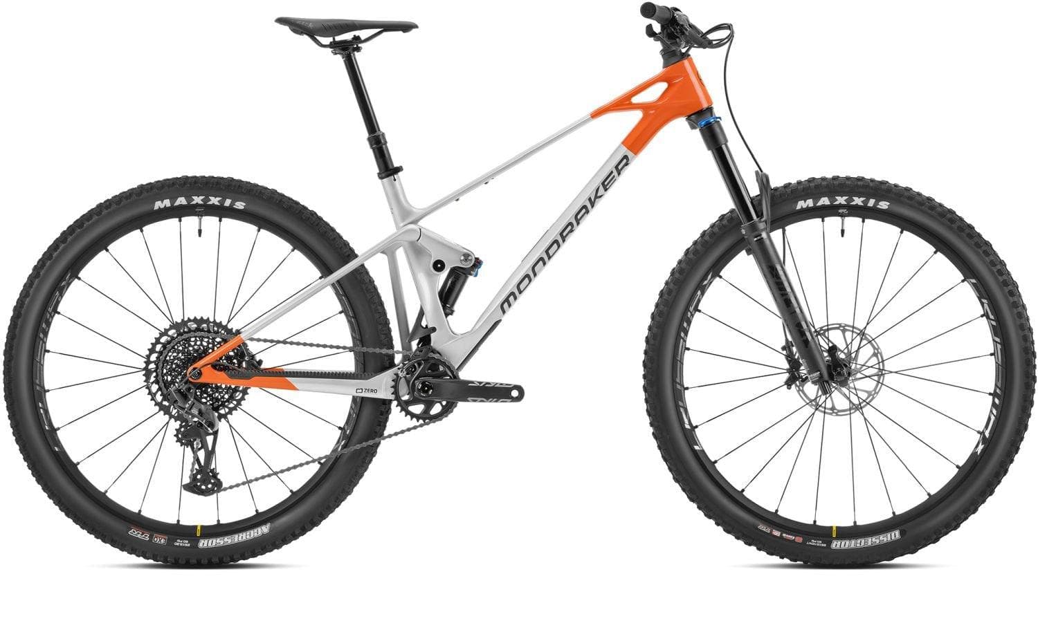 Mondraker Raze Carbon R Glanzend Zilver / Oranje - Standard
