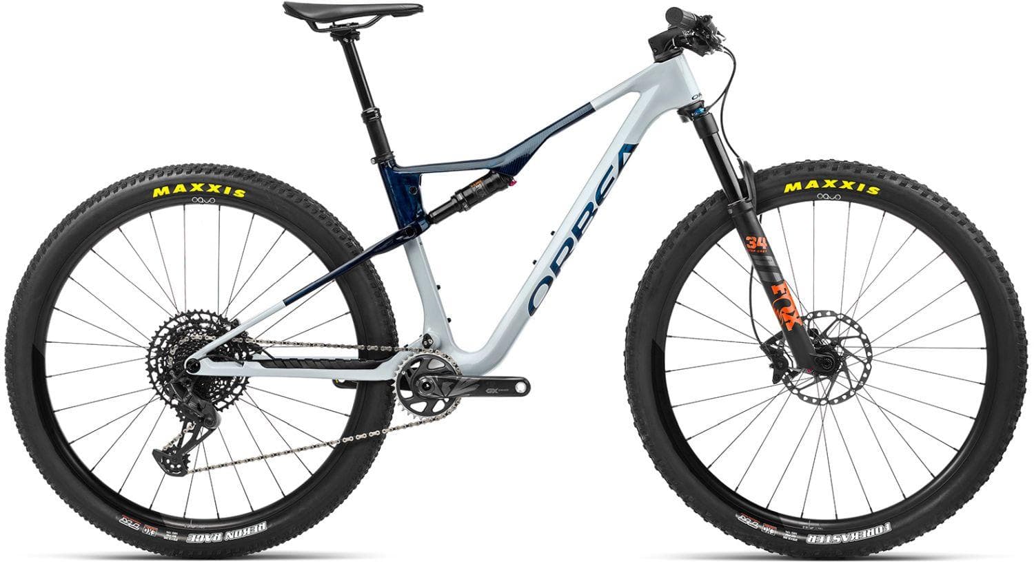 Orbea OIZ M20 Halo Silver-Blue Carbon View - L