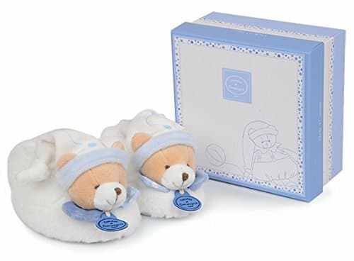 Doudou et Compagnie Petit Chou Chaussons avec Hochet Bleu