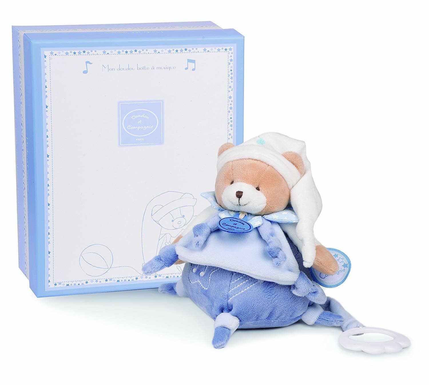 Doudou et Compagnie Petit Chou Boîte à Musique Bleu