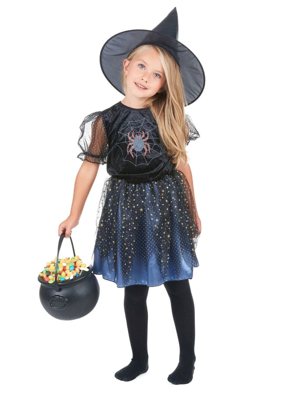 Déguisement sorcière araignée fille S