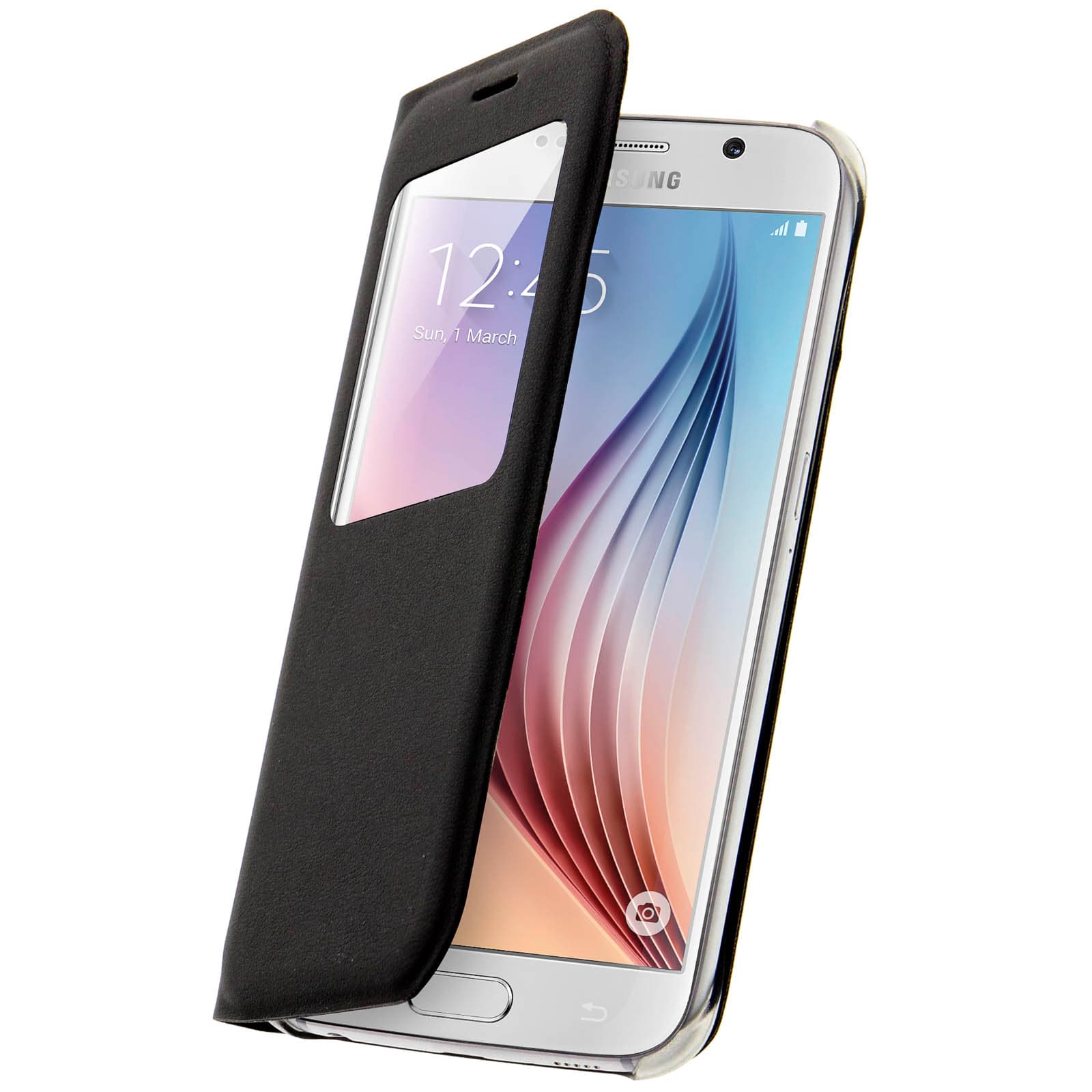 Etui Flip Noir Samsung Galaxy S6