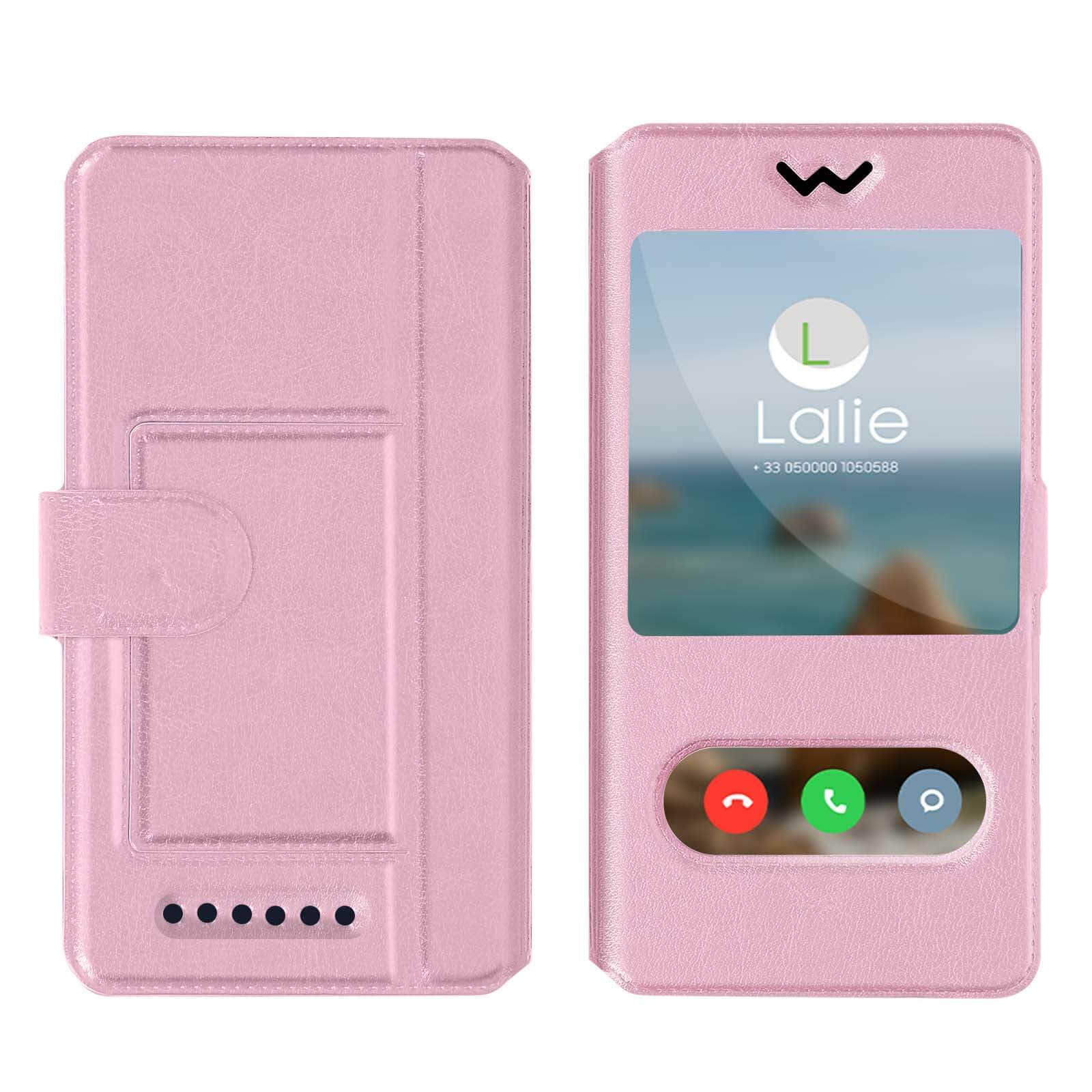 Housse Universel 2 Fenêtre rose XXL