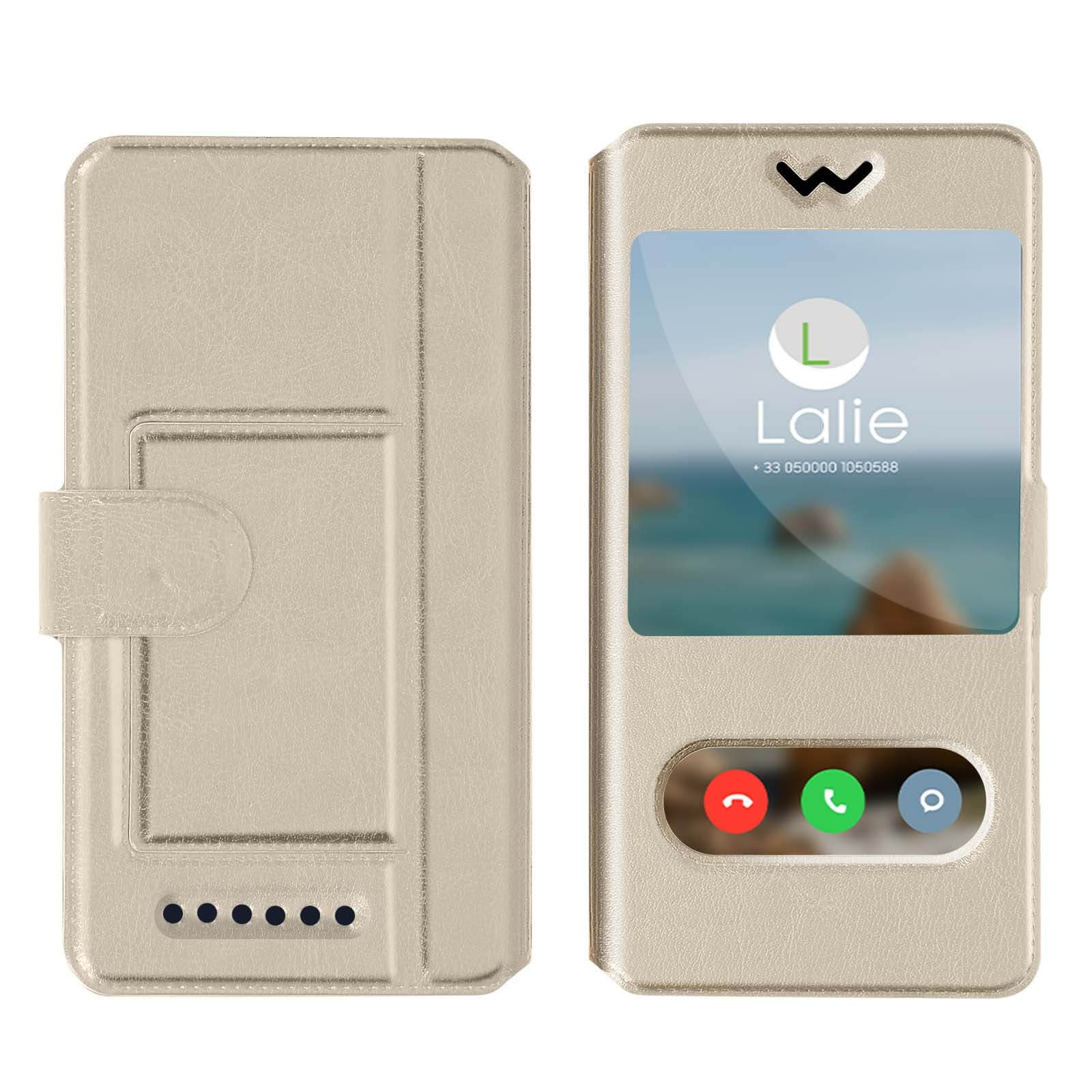 Housse Universel 2x FenĂŞtre Or L