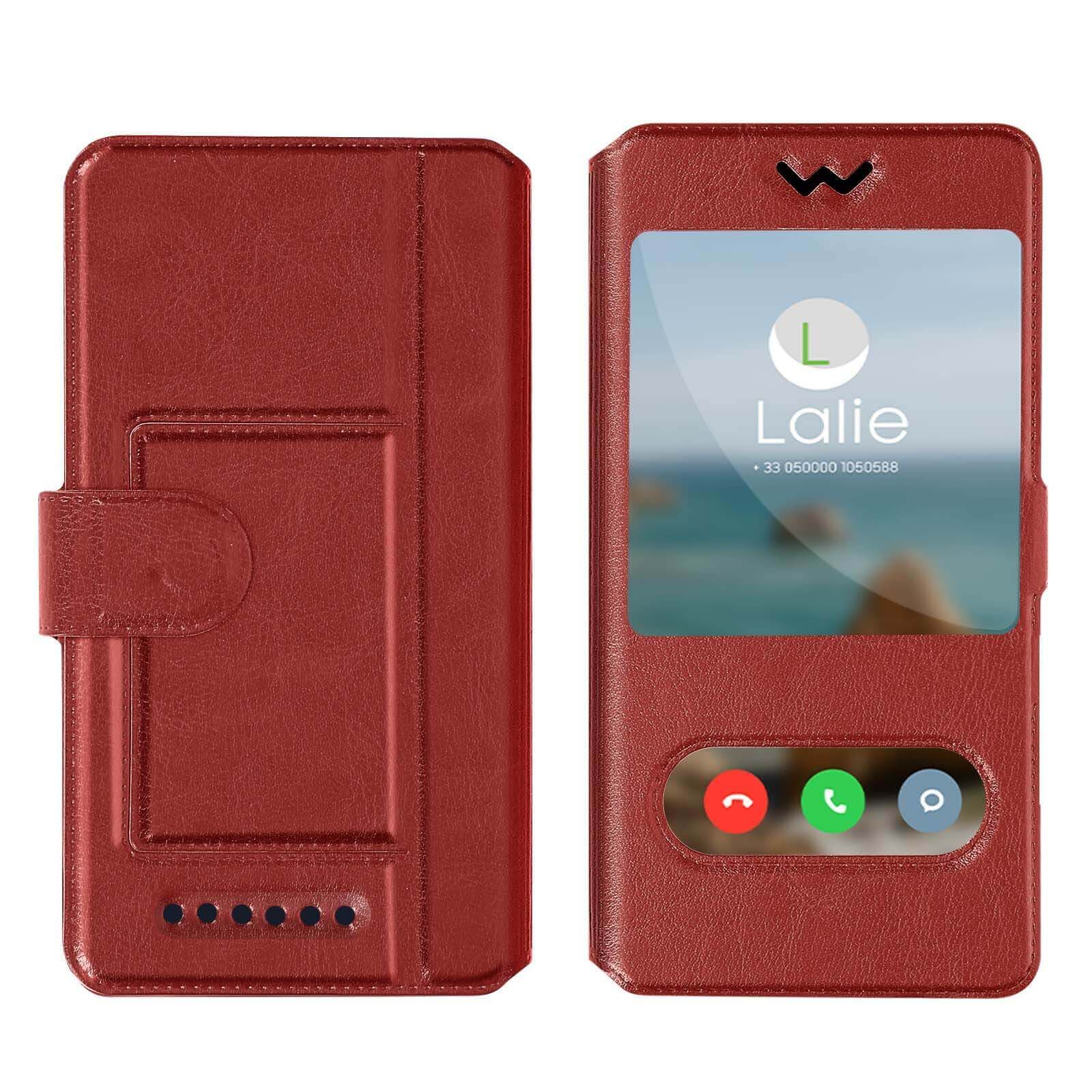 Housse Universel 2x FenĂŞtre Rouge M