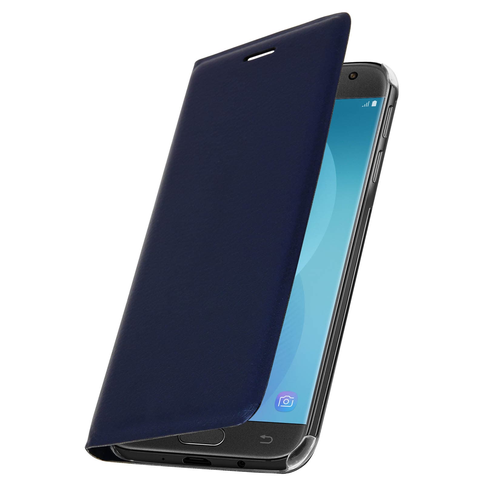 Étui Flip Cover Bleu Galaxy J3 2017