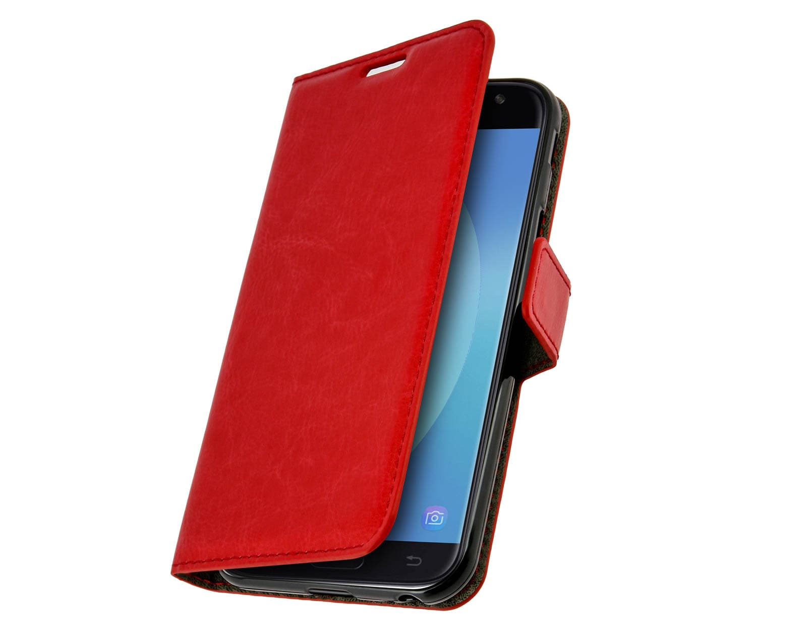 Étui portefeuille Rouge Galaxy J3 2017