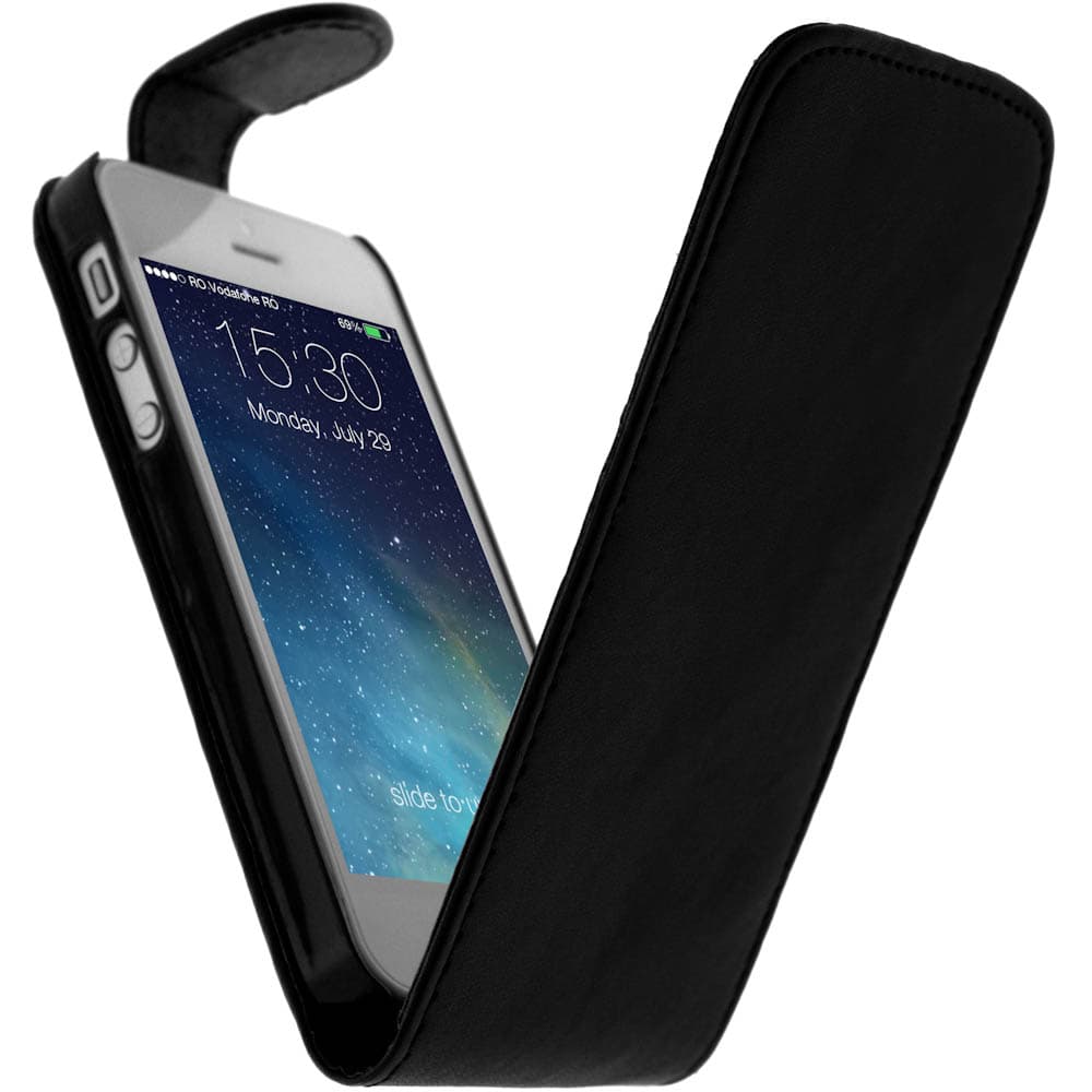 Housse Clapet Noir iPhone SE, 5 et 5s