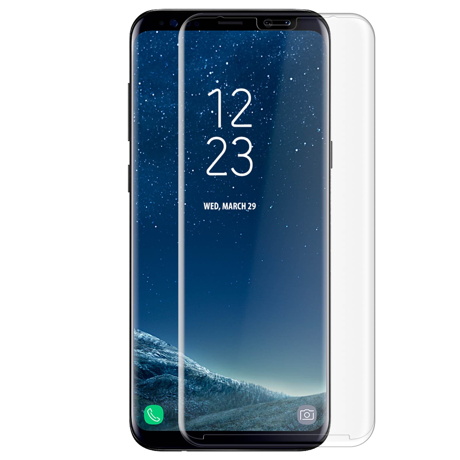 Film verre bords transparent Galaxy S8
