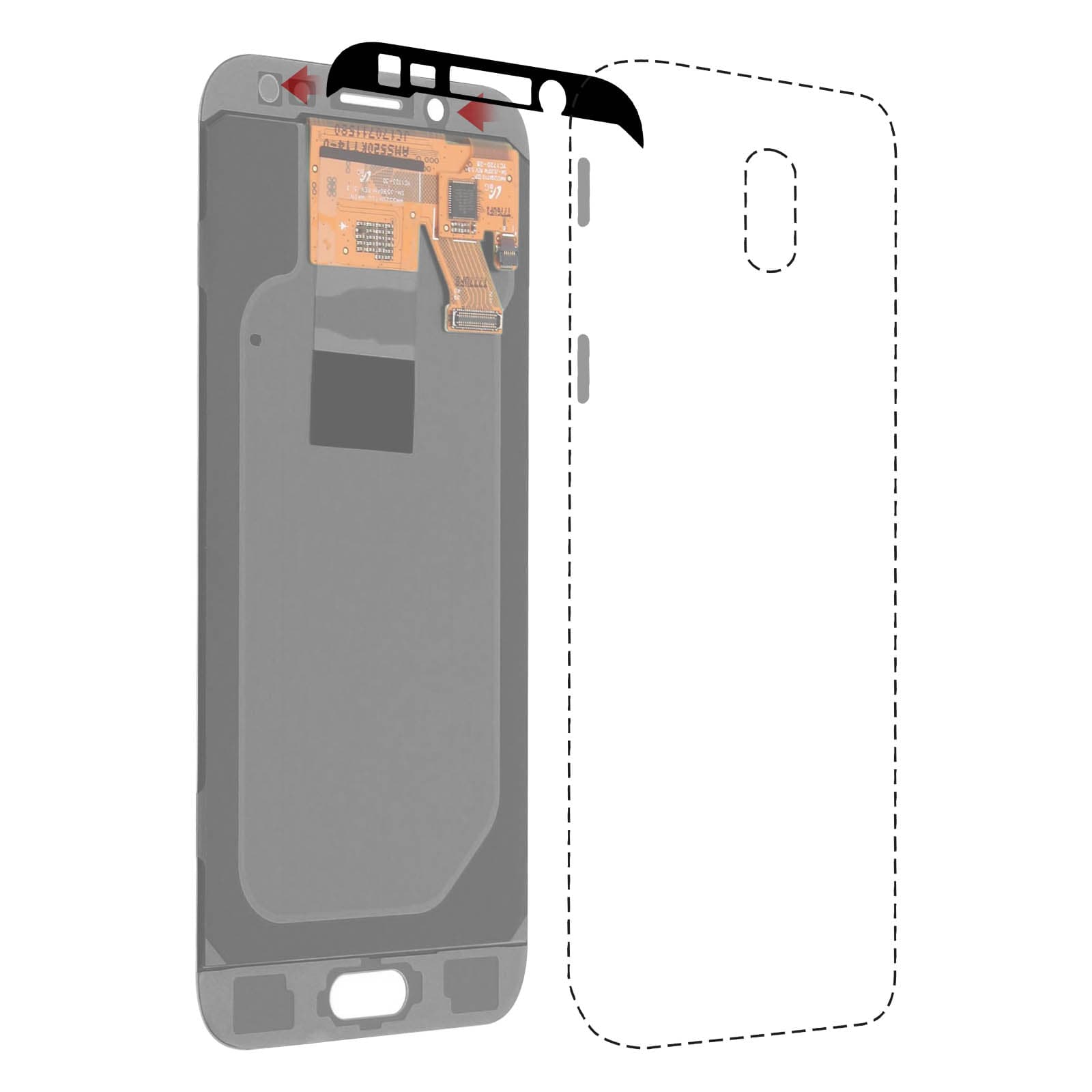 Adhésif réparation LCD Galaxy J5 2017