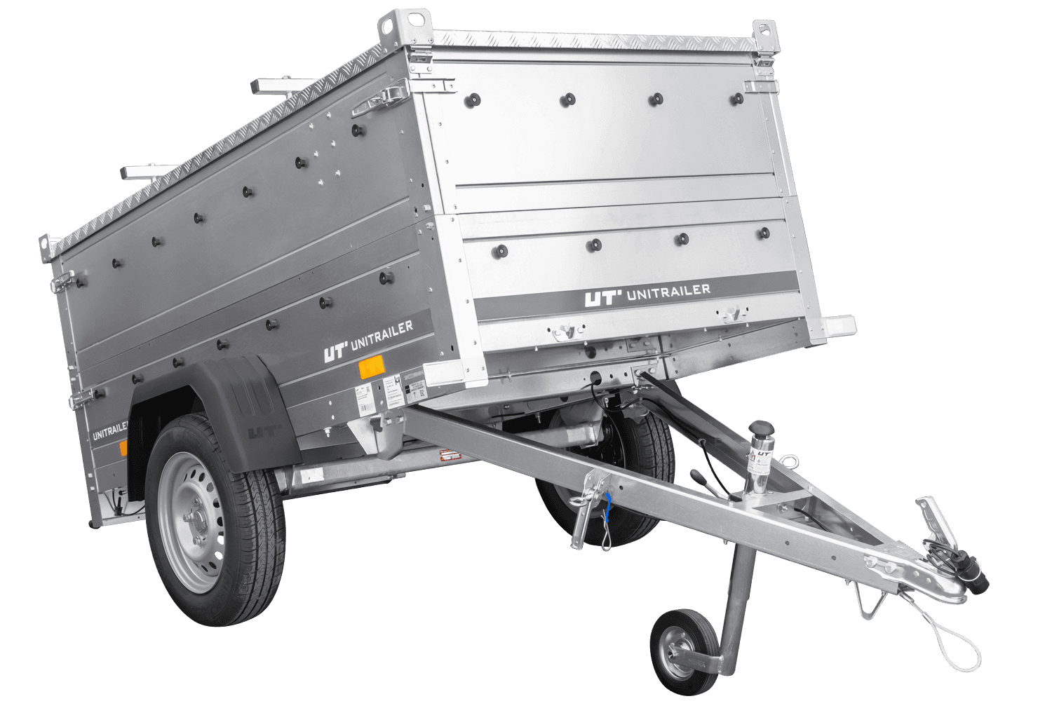 UNITRAILER Garden Trailer 200 Kippanhänger mit Haube 200×106 cm zulässiges Gesamtgewicht 750 kg