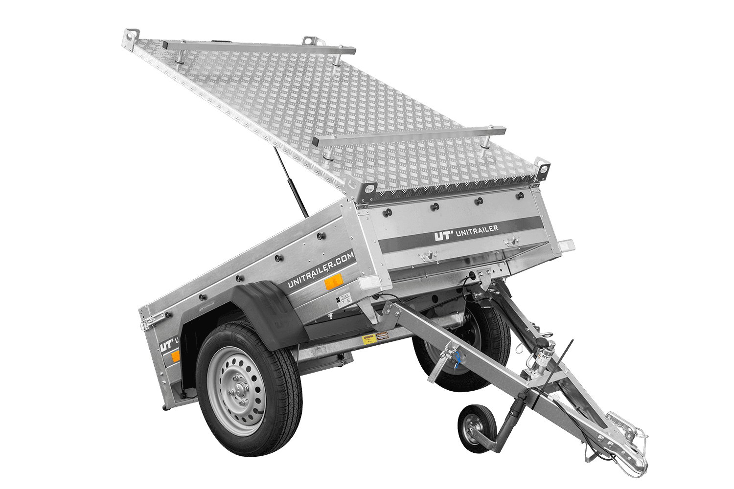 Einachsanhänger UNITRAILER Garden Trailer 150 KIPP 150×106 Aluminiumhaube