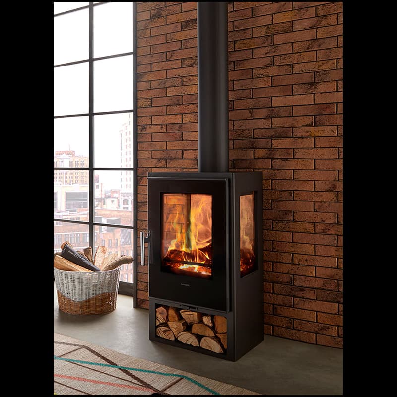 Poêle à Bois 8kW PANADERO Condor 3V - Chauffage Efficace, Design Élégant, Technologie Avancée - Idéal pour Grands Espaces