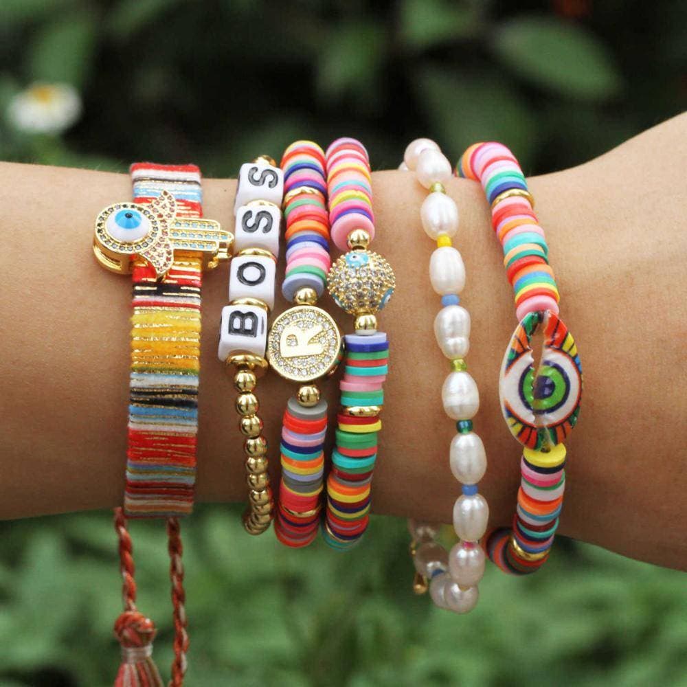 New Handmade Boho Bracelet Femme Candy Color L 17cm