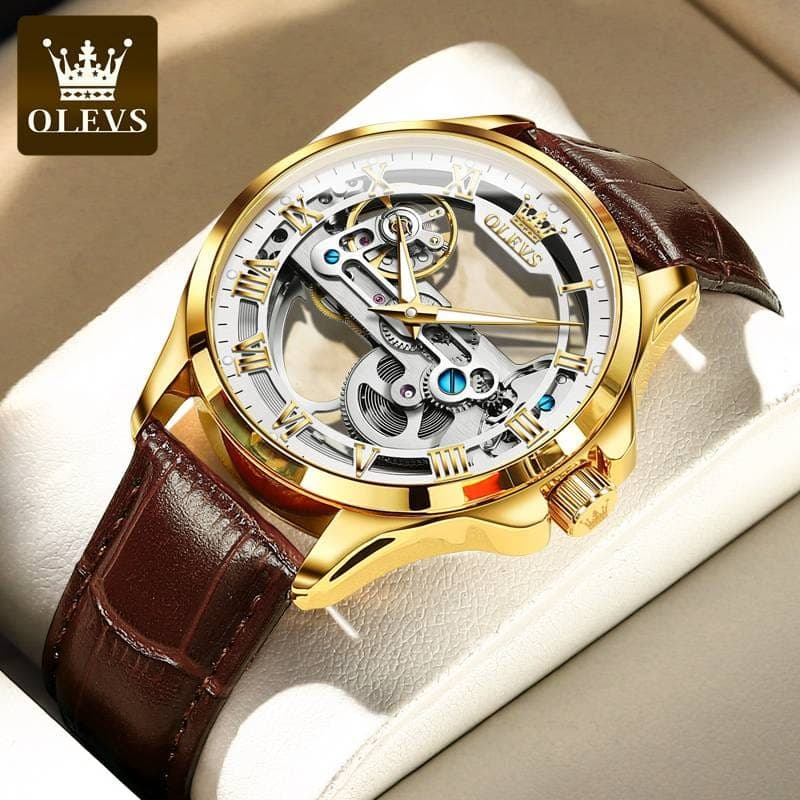 Olevs 6661 Luxury Automatic Watch Silver