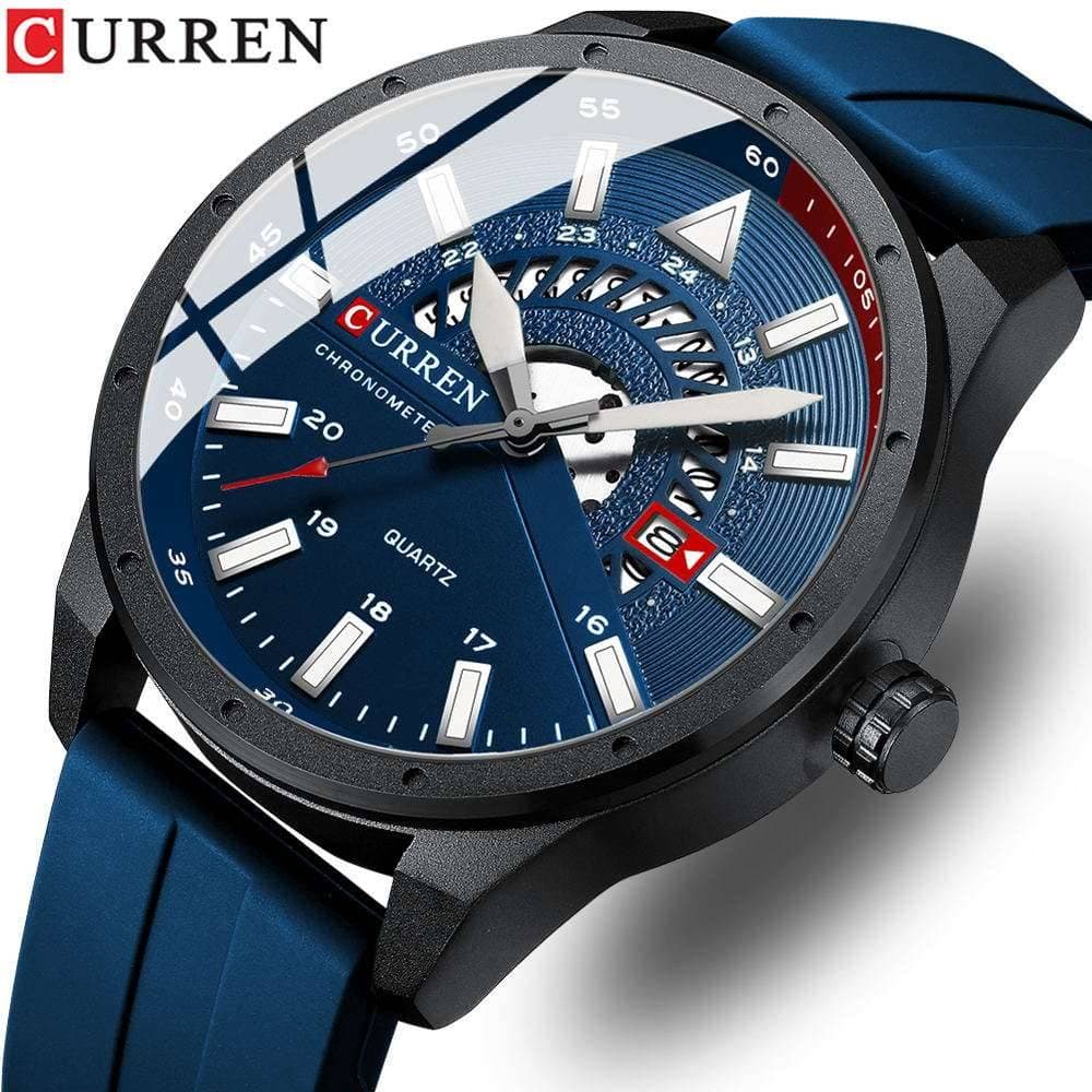 CURREN CR8421 Casual Sports Quartz Watch Black