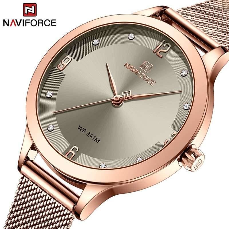 NAVIFORCE Women Watches New Fashion Luxury Brand Women's Watch Stainless Strap Quartz Wrist Watch For Female Relogio Feminino SBE