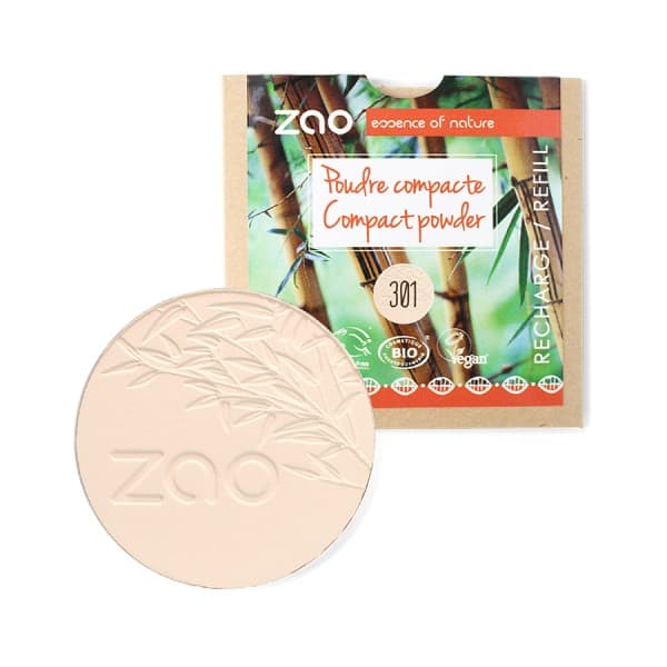 Recharge pour Poudre Compacte Ivoire 301 Zao Make Up 9g