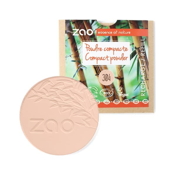 Recharge pour Poudre Compacte Cappuccino 304 Zao Make Up 9g