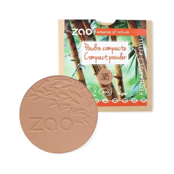 Recharge pour Poudre Compacte Sable Rosé 305 Zao Make Up 9g