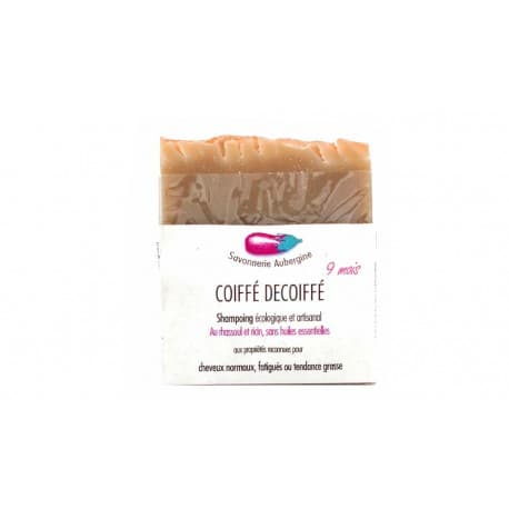 Shampoing coiffé décoiffé 9 mois savonnerie Aubergine 100g