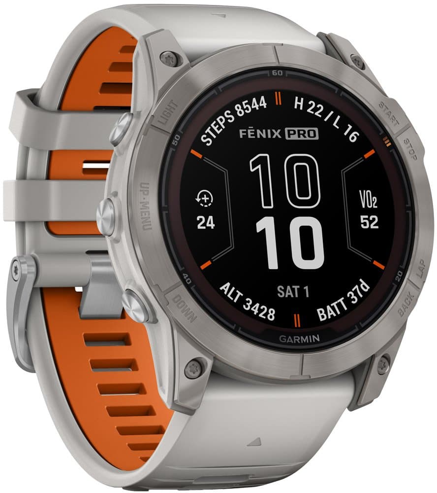 Garmin FENIX® 7X PRO - SAPPHIRE SOLAR 51mm EDITION - GPS Multisport Smartwatch - Nebelgrau/Titanium Titan