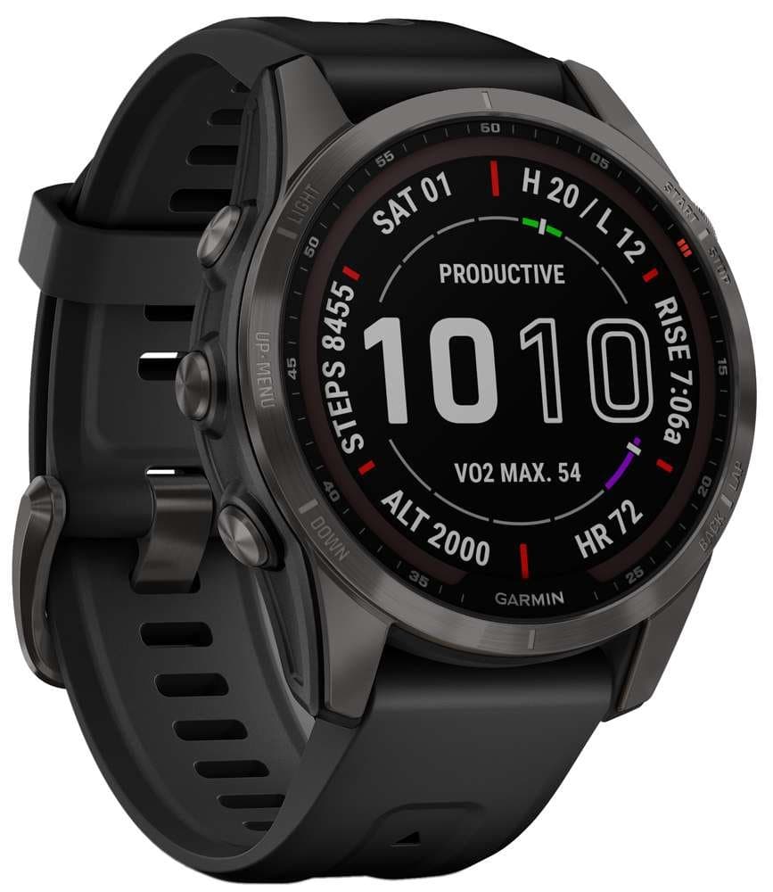 Garmin Fenix 7S SAPPHIRE SOLAR - GPS Multisport Smartwatch - schwarz/schiefergrau