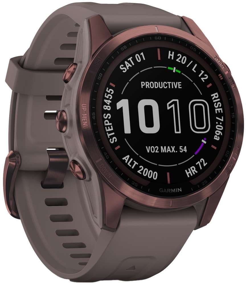 Garmin Fenix 7S SAPPHIRE SOLAR - GPS Multisport Smartwatch - grau/mokka titan