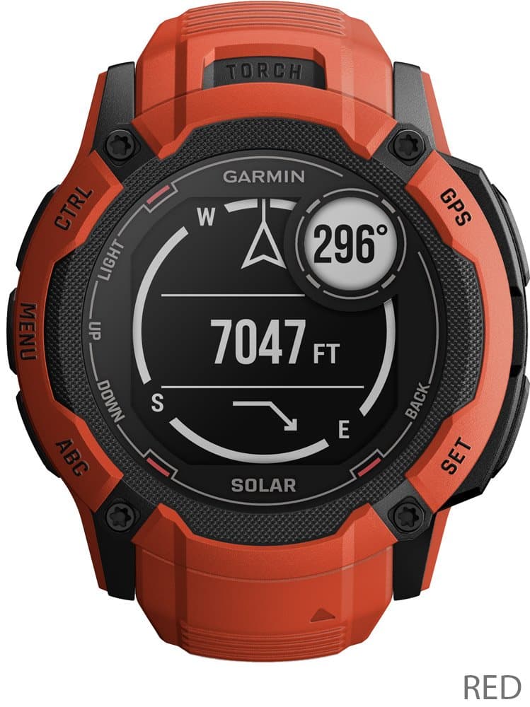 Garmin Instinct® 2X Solar - GPS Multisport Smartwatch - red