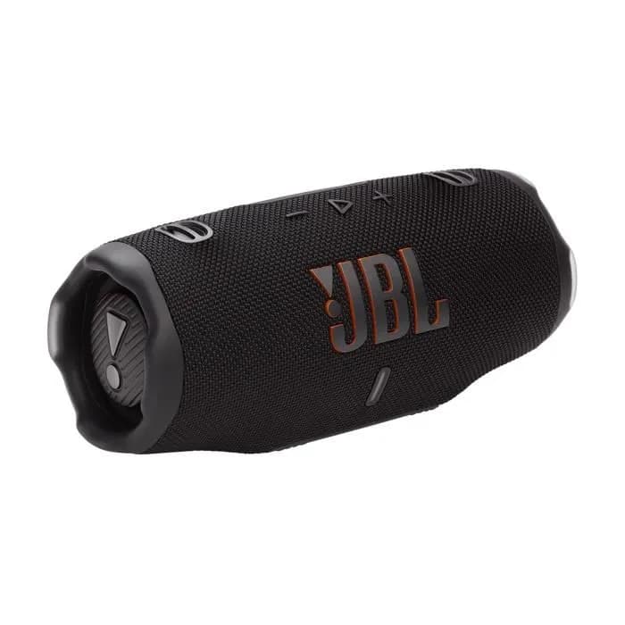 Der JBL Charge 6 Bluetooth-Lautsprecherâ tragbar, schwarz, wasserfest und stoĂresistent. Perfekt fĂŒr unterwegs, drinnen und drauĂen, mit kraftvollem S