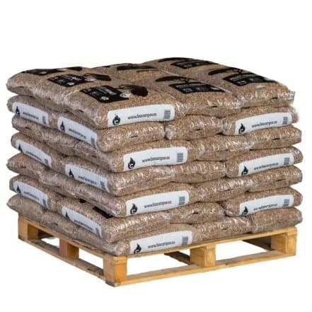 Pellets Biocarpa — Palette de sacs