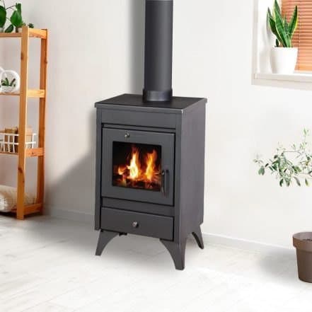 Poêle à bois compact — Sur pieds