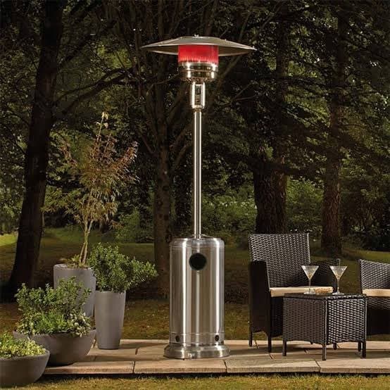 Parasol chauffant inox — Réflecteur et brûleur
