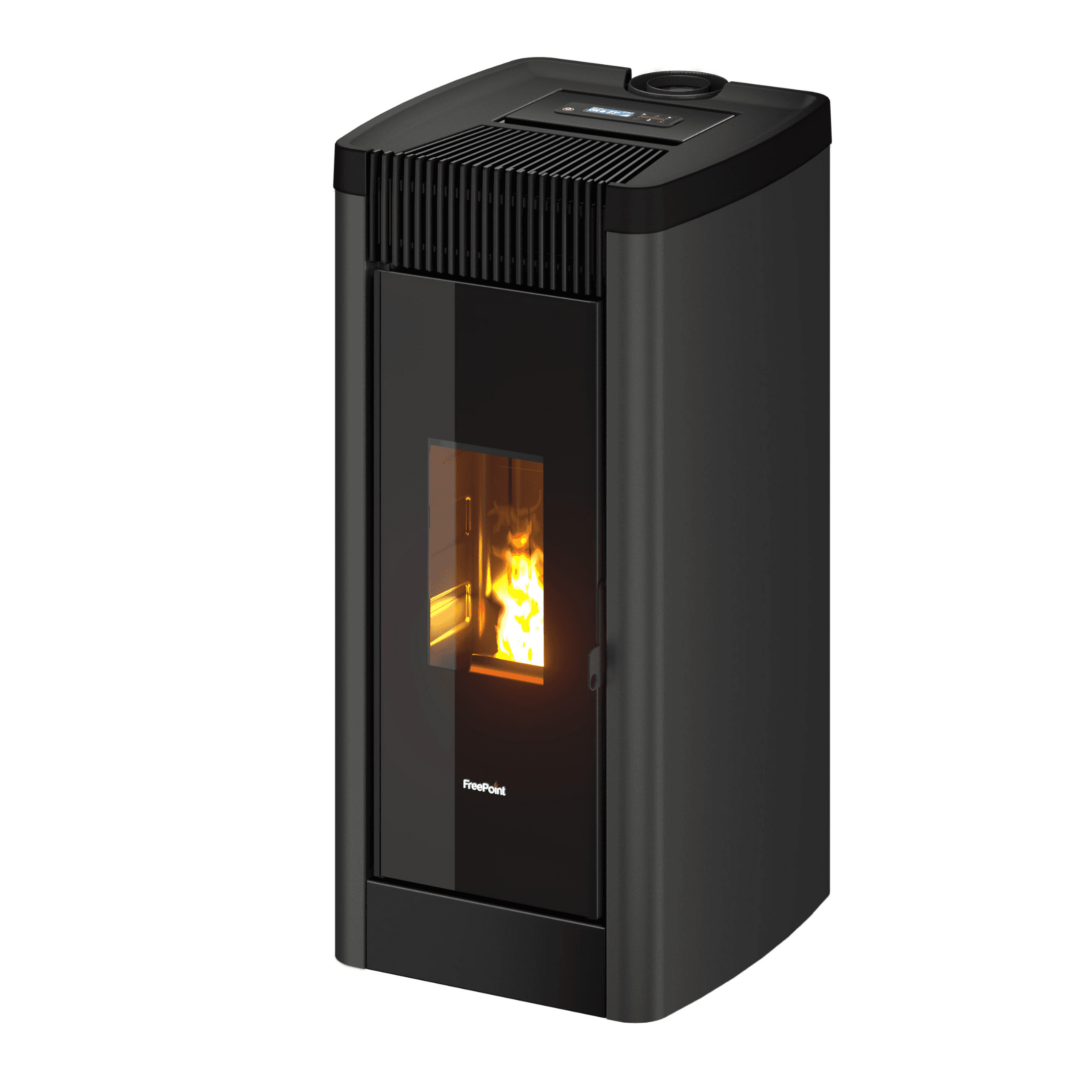 Freepoint 7025026 Pelletkaminofen aus Stahl, Anthrazit, 9 kW