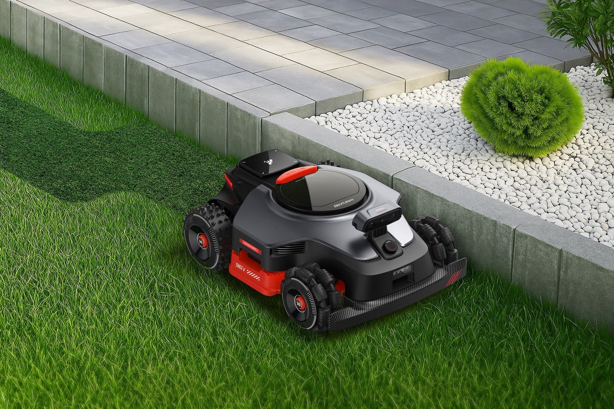 Robot tondeuse NAVIA 5500 AWD NexLawn – 5500 m², GPS NRTK, puissance extrême et précision pro