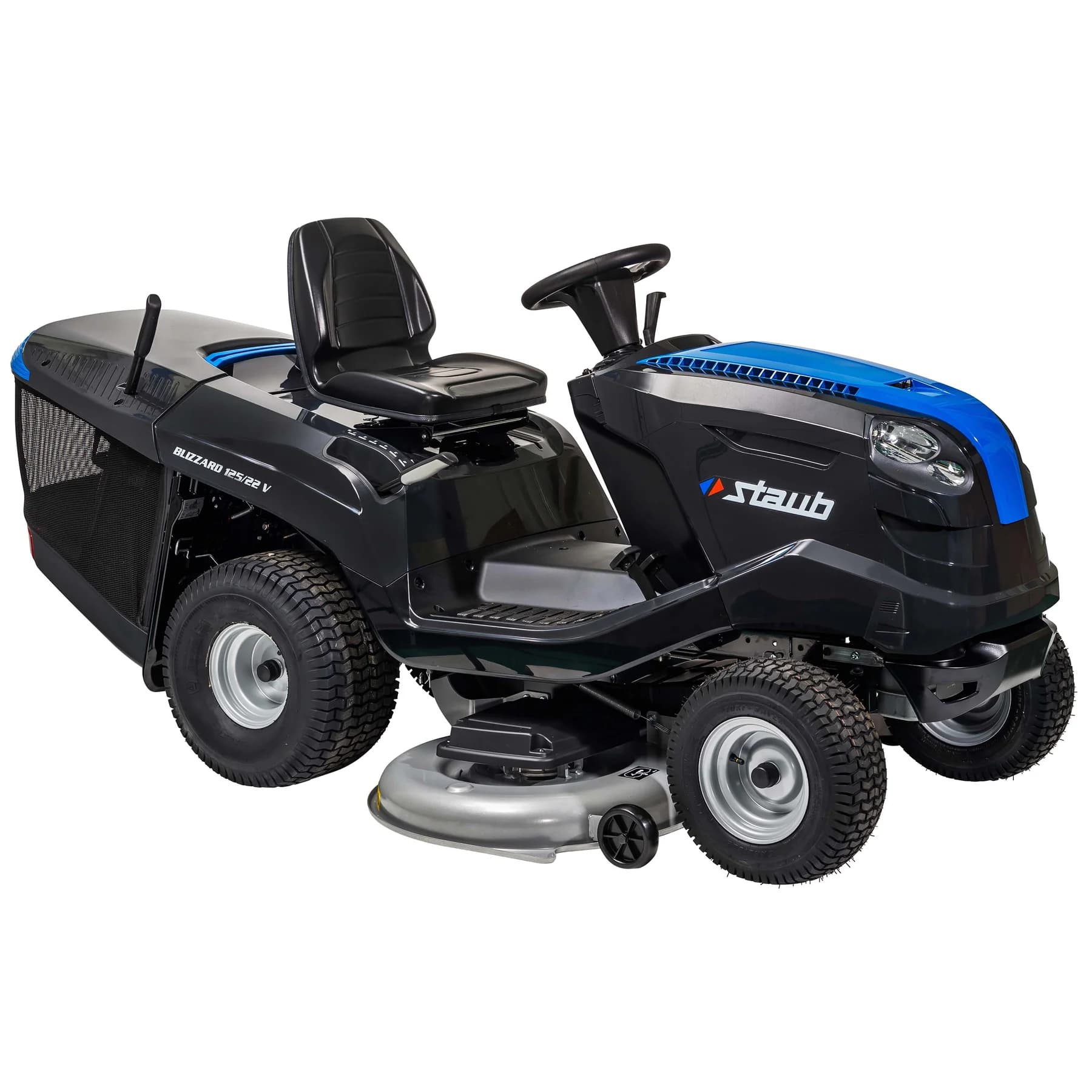 Tondeuse autoportée Staub BLIZZARD 125 / 22 V – Coupe 125 cm, V-Twin, éjection arrière