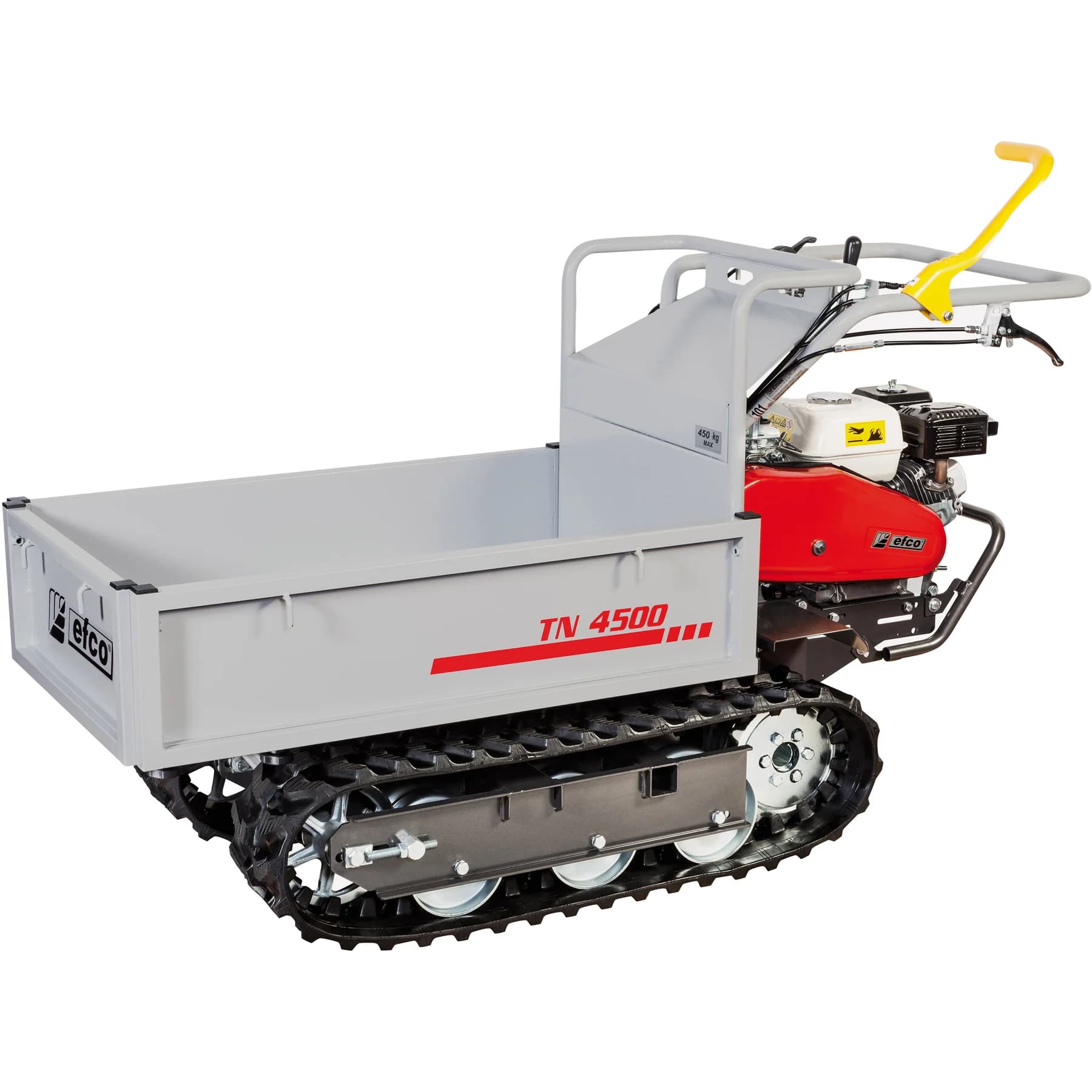 Transporteur TN 4500 – Moteur HONDA 4,8 ch, benne 450 kg, chenilles tout-terrain