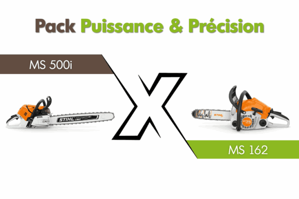 Tronçonneuses thermiques STIHL MS 500i + MS 162 Pack (PORT OFFERT : STIHL26)