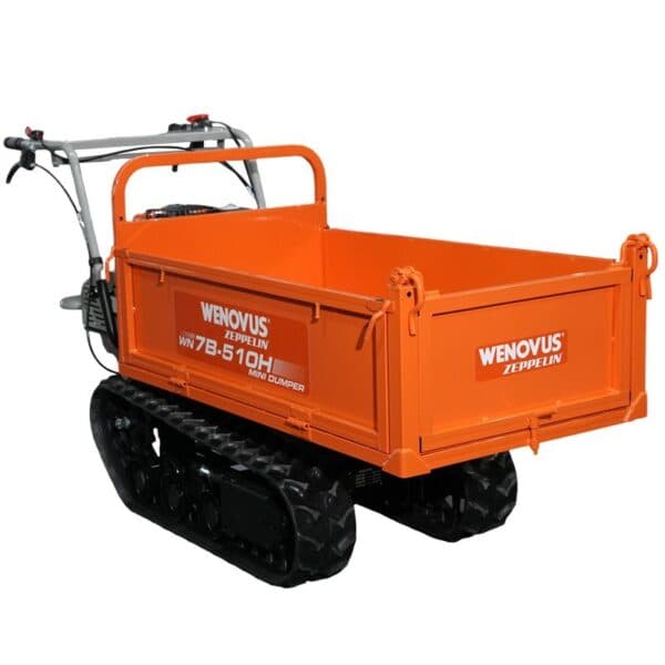 Dumper sur chenilles Wenovus 7BL-510 Zeppelin – charge 510 kg, benne hydraulique et chenilles 160 mm