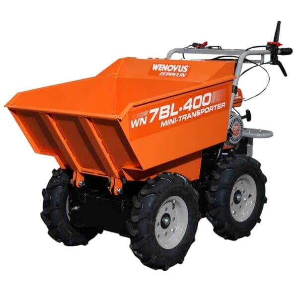 Minidumper Wenovus 7BL-400 Zeppelin – charge 400 kg, moteur 196 cc et benne basculante