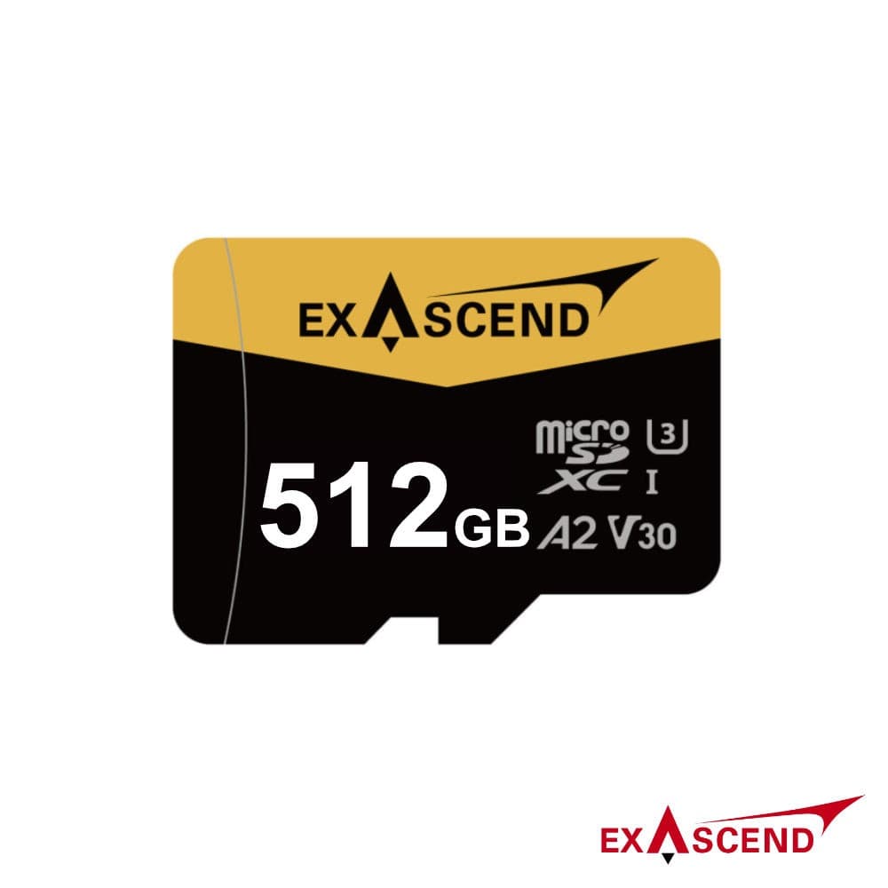 Exascend Catalyst UHS-I microSD card A2 (V30) 512GB (with Adapter)