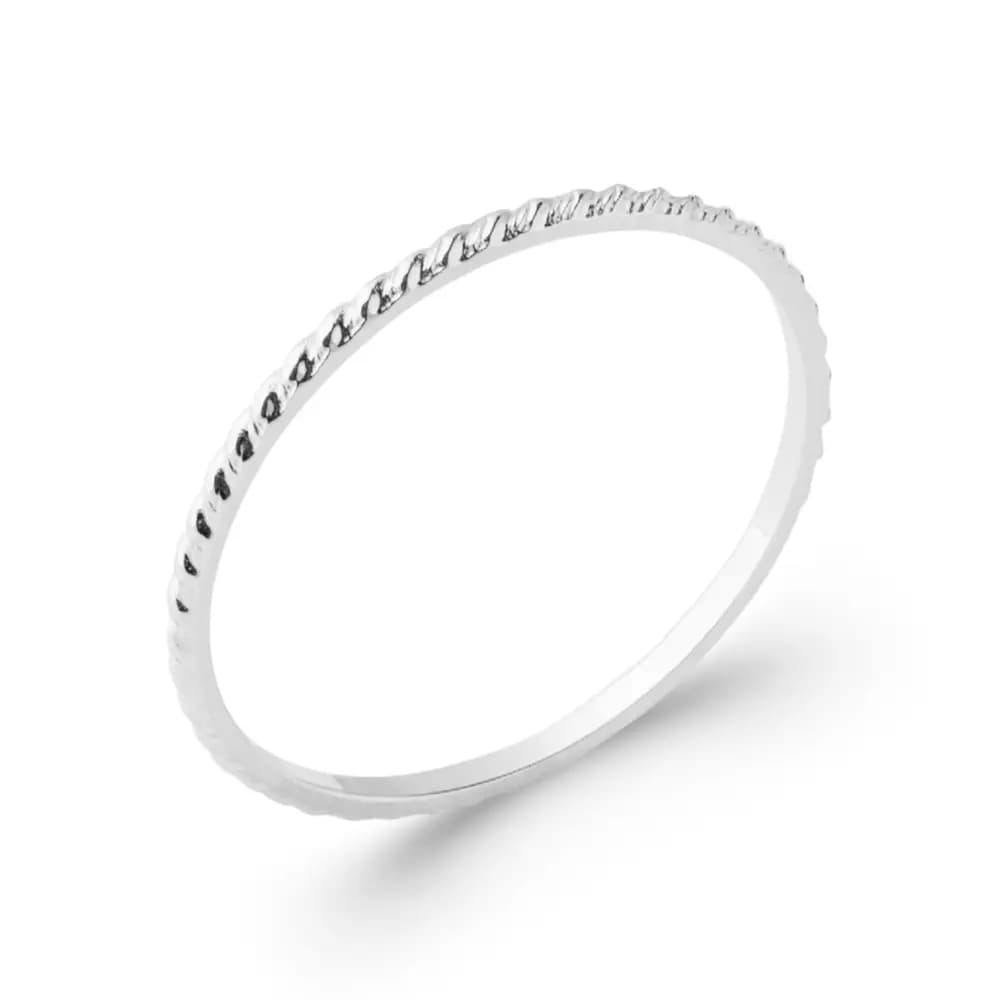 Bague fine Chiara argent rhodié - 58